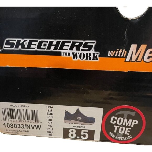 Skechers Unisex Work  Composite Toe Shoes Womens 8.5 Memory Foam New in Box - Picture 3 of 11
